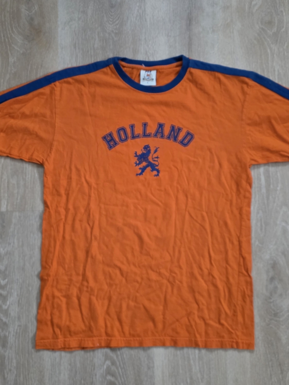 Fox orange Holland ringer T-shirt in large